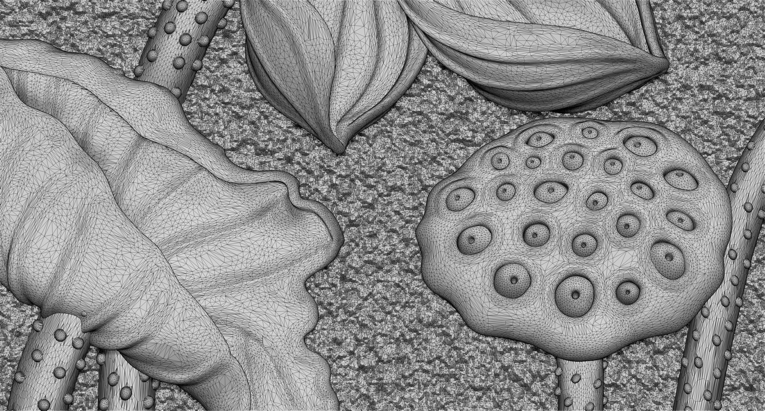 Lotus flower Pendant 3D print model_8