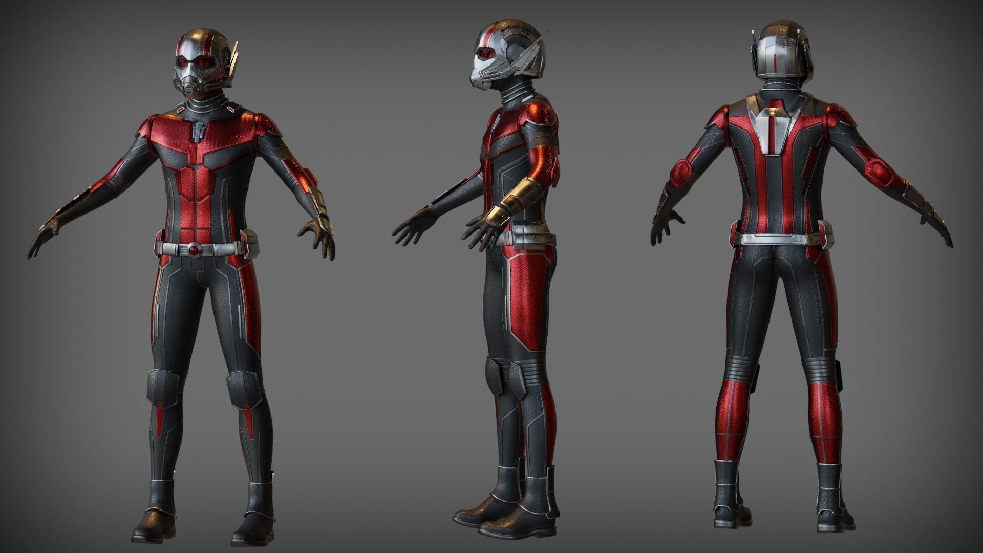 Ant-Man Avengers Endgame Suit 3D Model 3D model_2