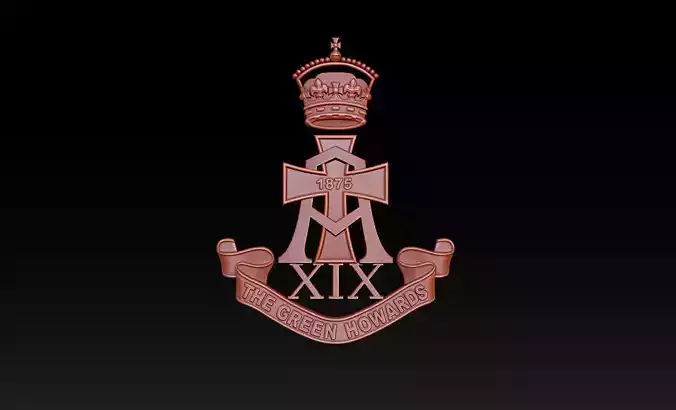 3D model The Green Howards Coat Of Arms 3D print model