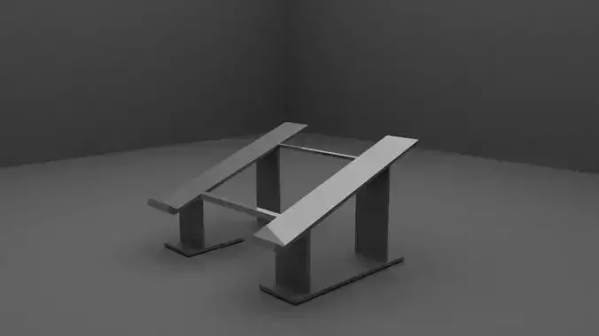Low Poly Laptop Stander Free 3D model
