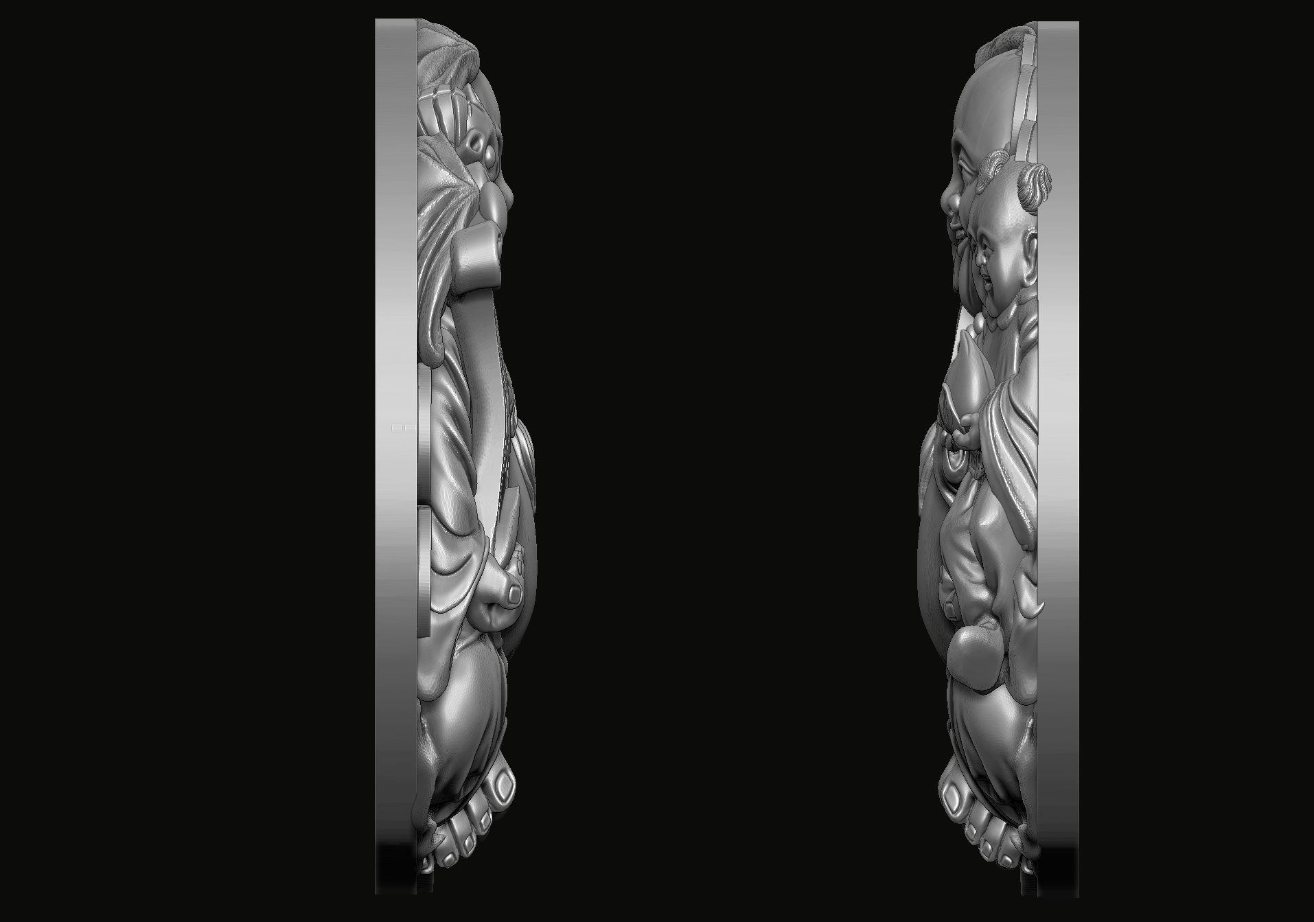 Maitreya - Happy Buddha - Laughing Buddha  Pendant 3D print model_4