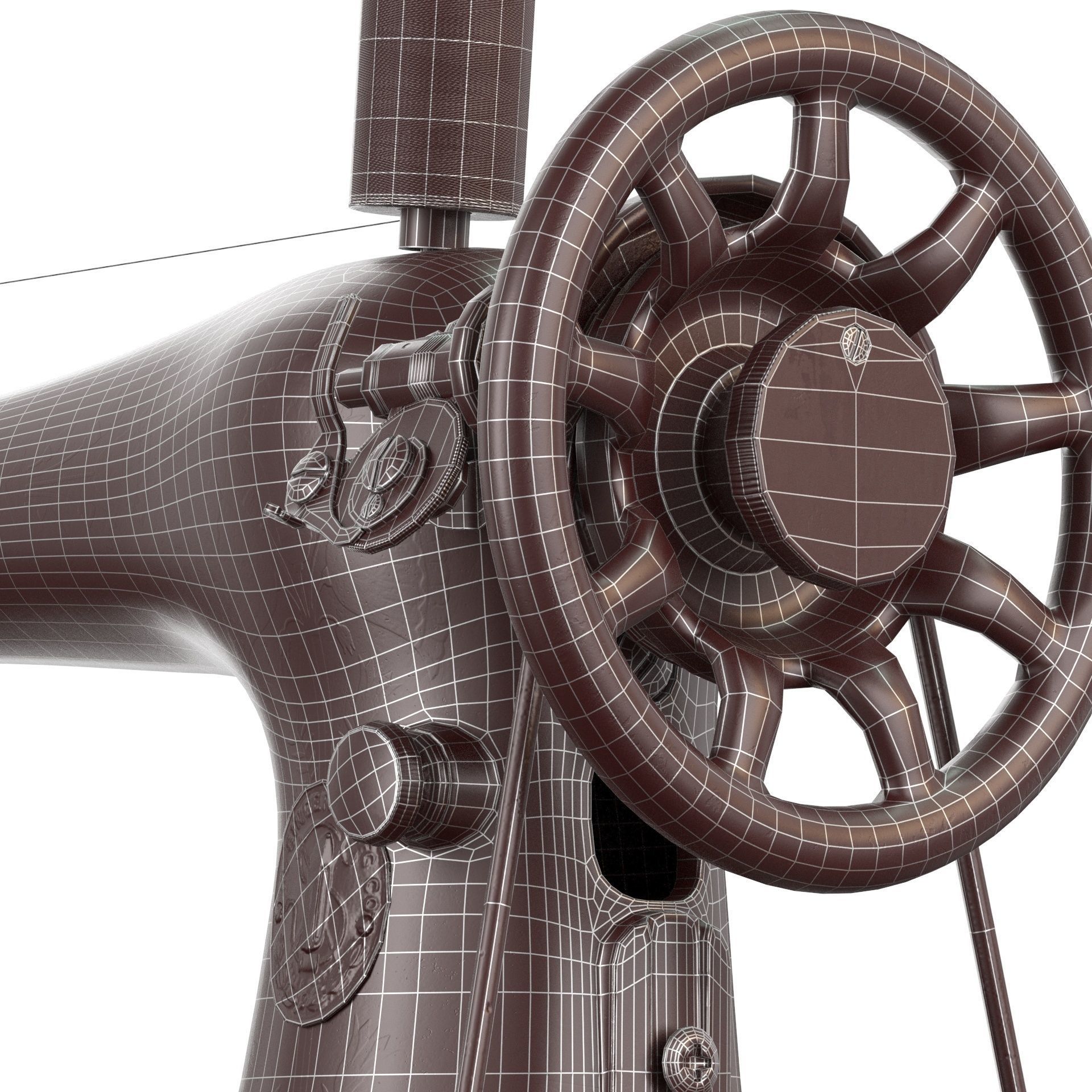 Rare Singer sewing machine 3D model_14