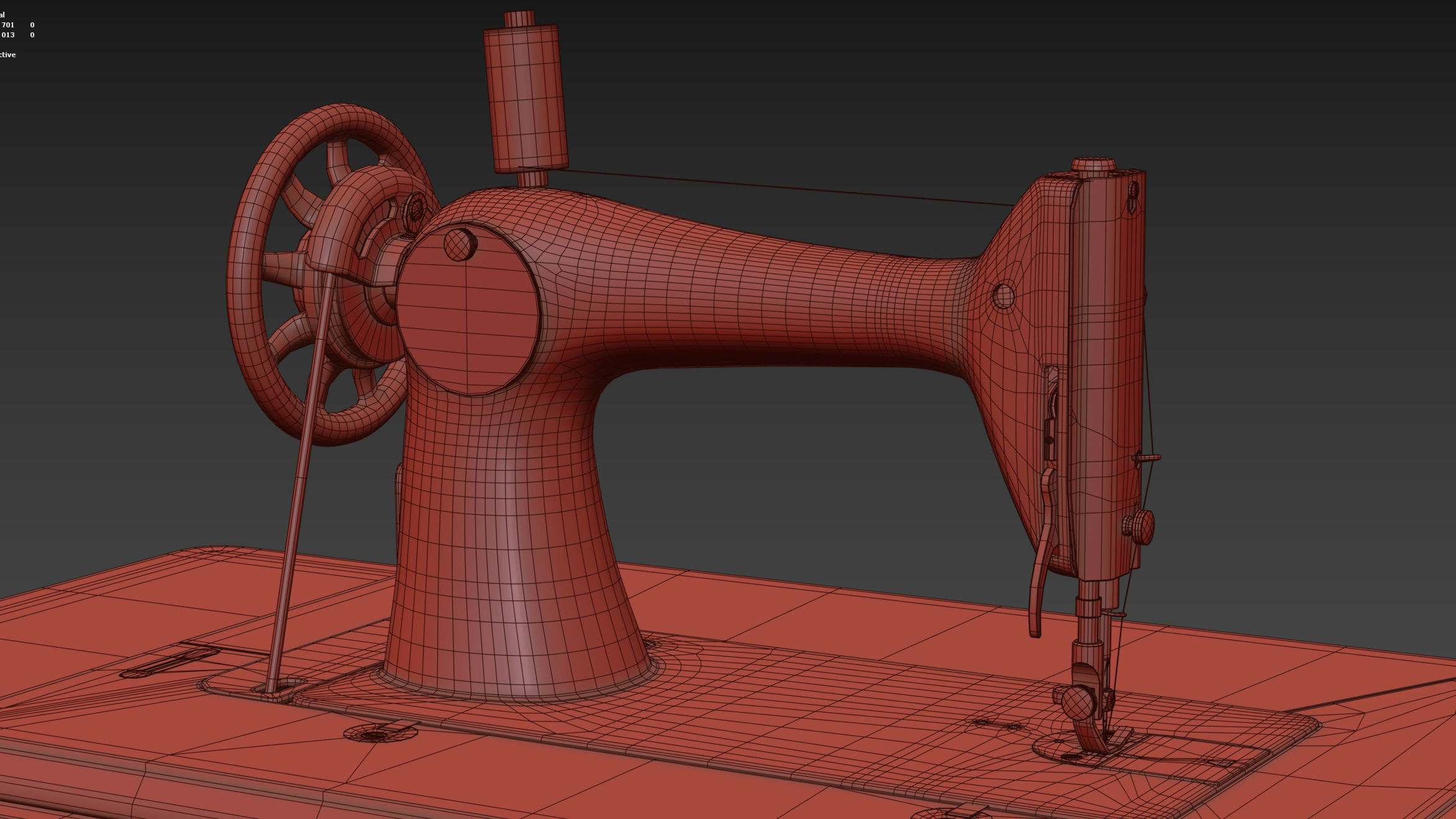 Rare Singer sewing machine 3D model_47