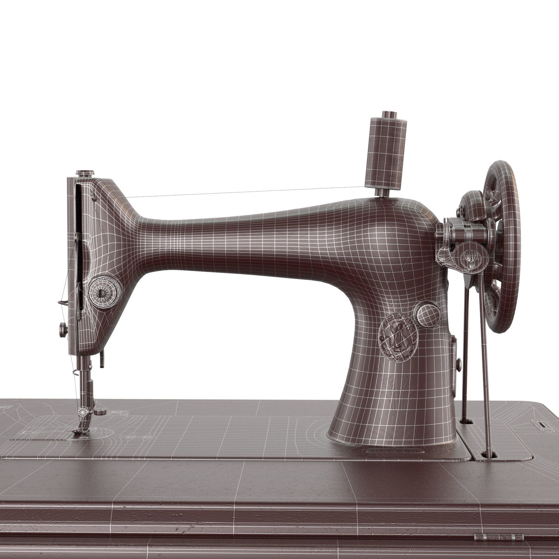 Rare Singer sewing machine 3D model_21