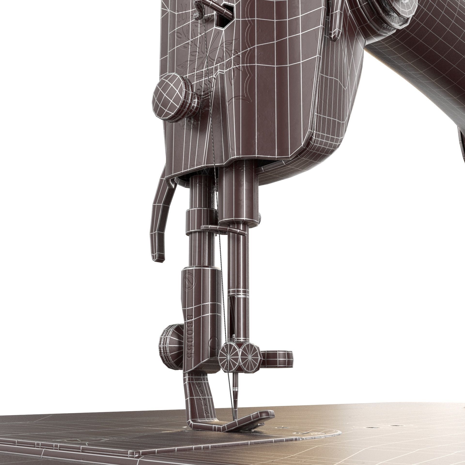 Rare Singer sewing machine 3D model_15