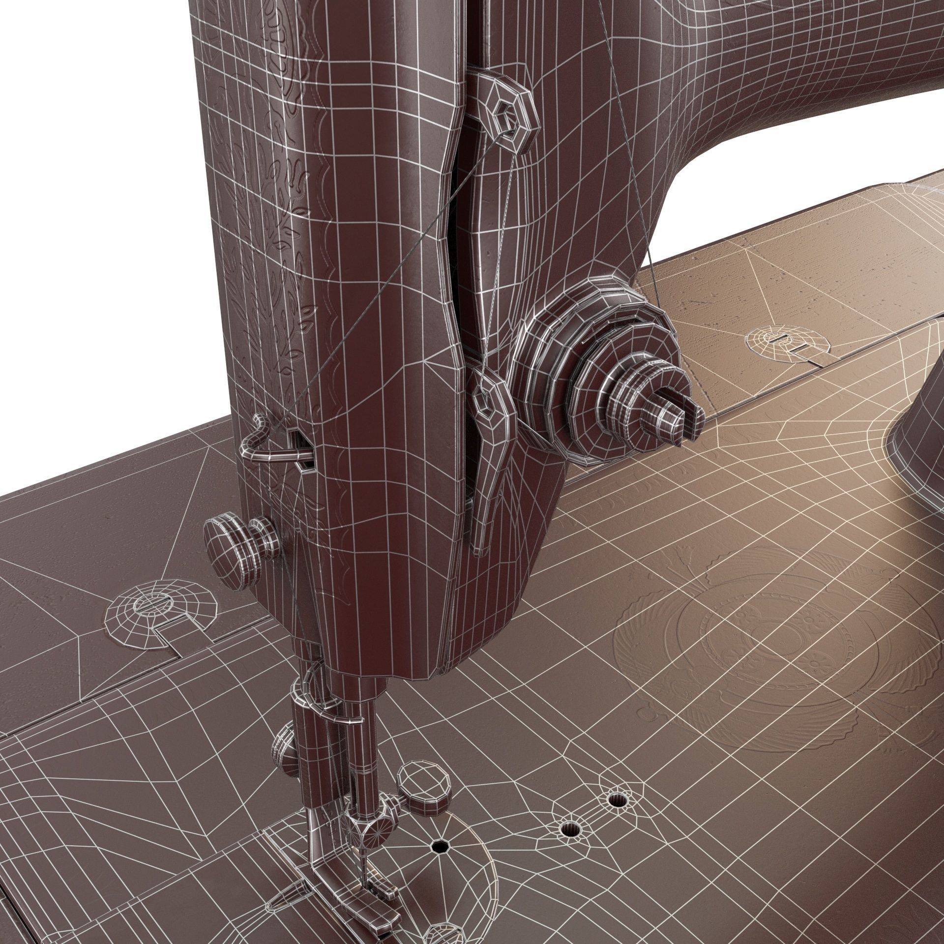 Rare Singer sewing machine 3D model_18