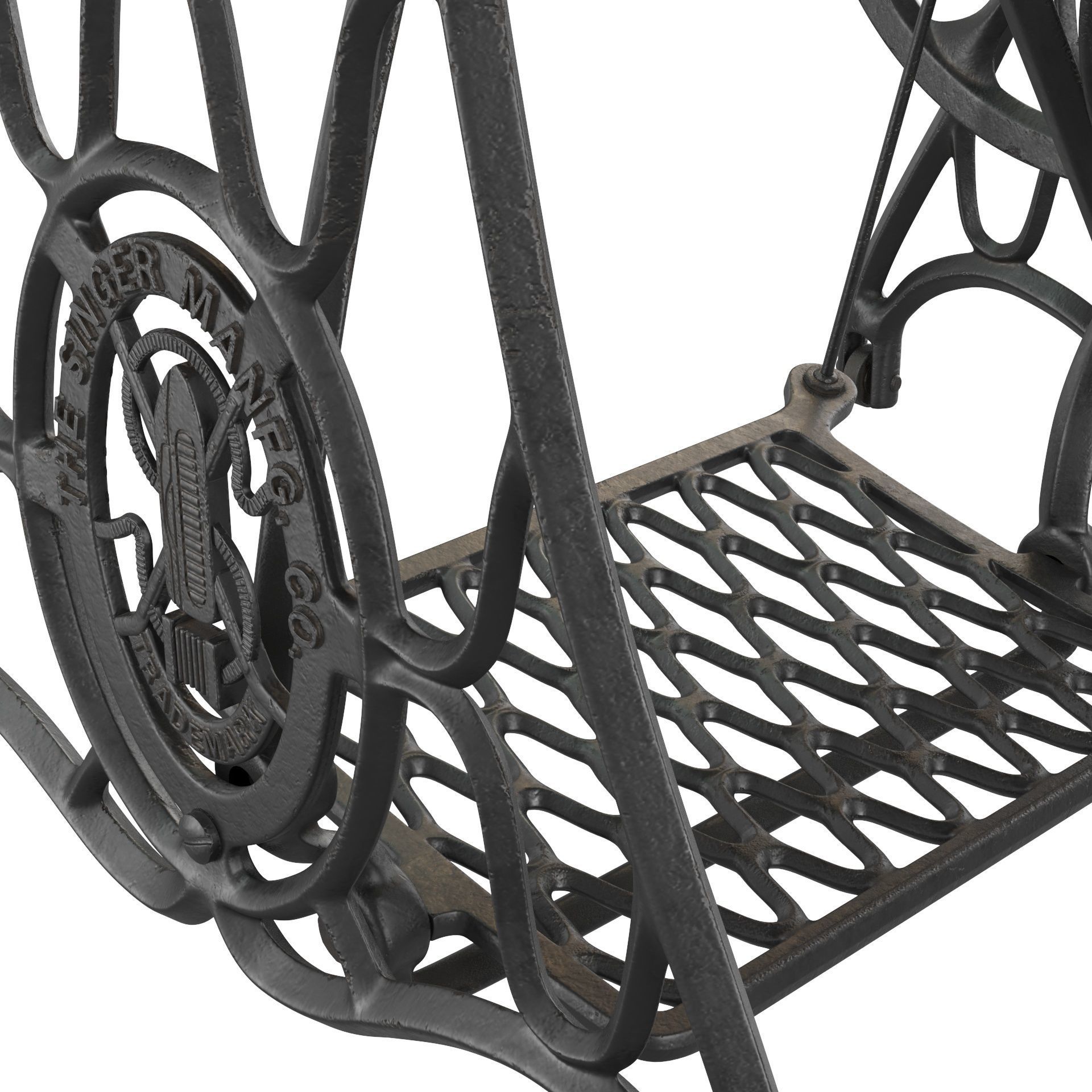 Rare Singer sewing machine 3D model_23