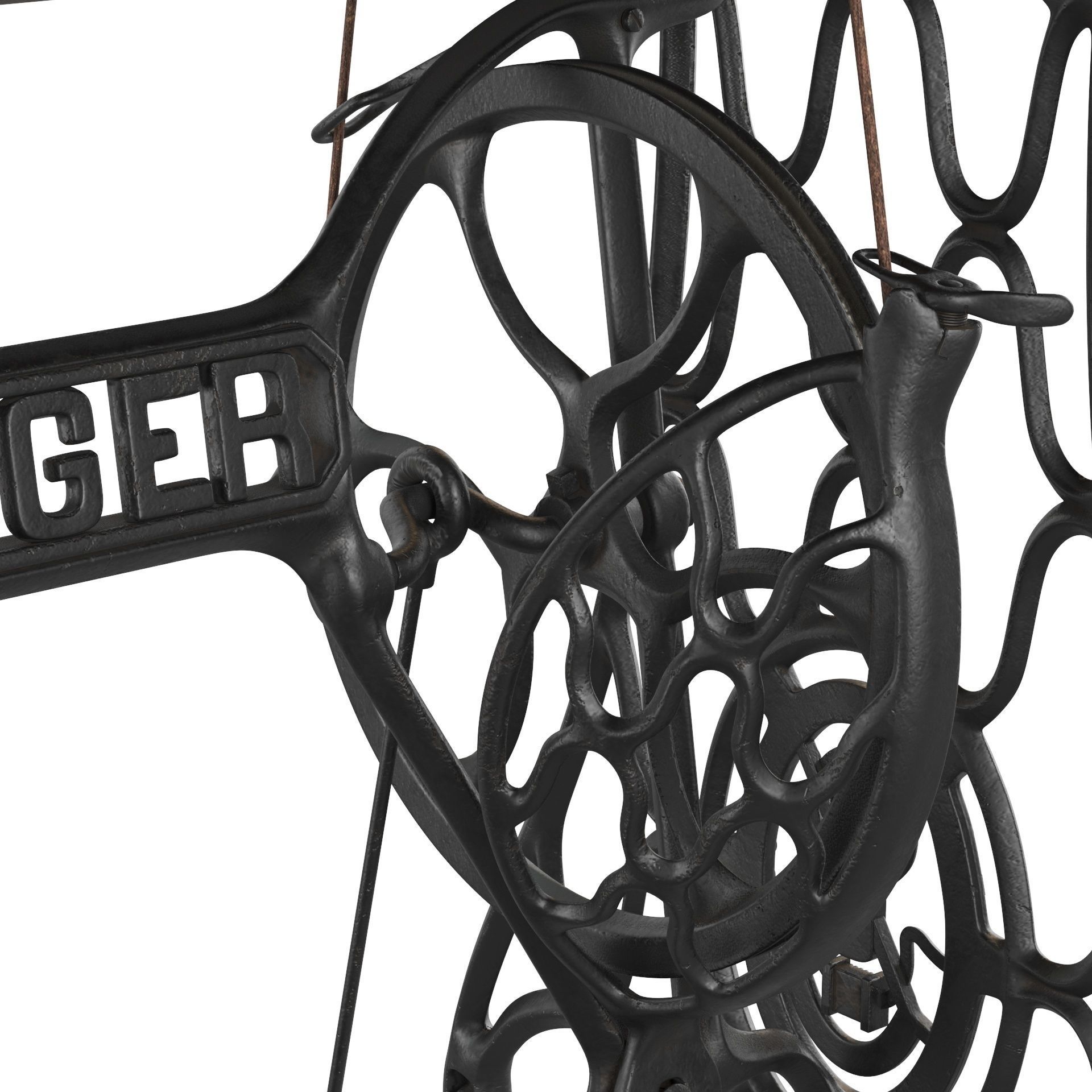 Rare Singer sewing machine 3D model_22