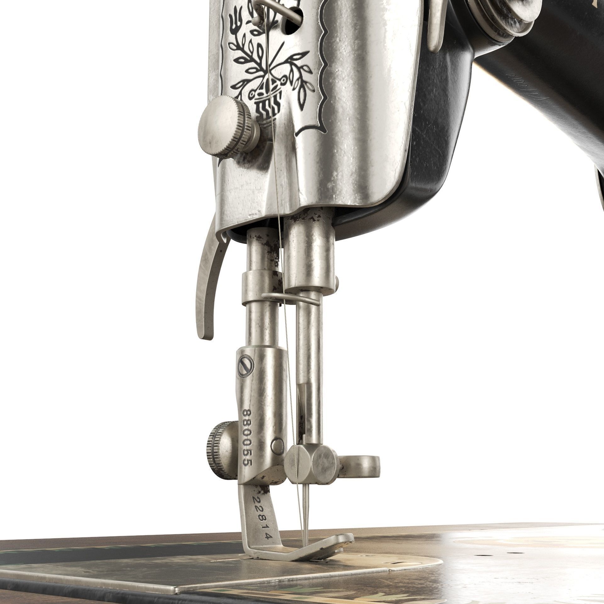 Rare Singer sewing machine 3D model_11