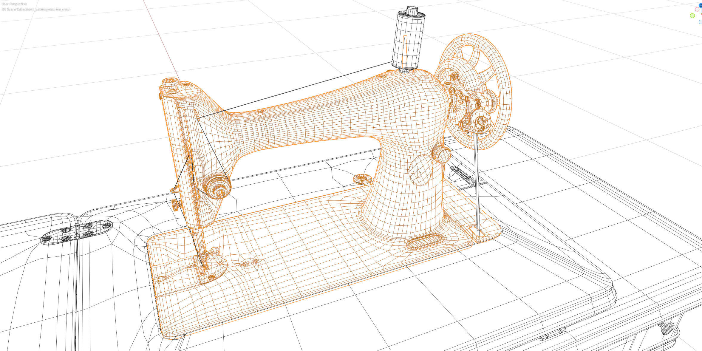 Rare Singer sewing machine 3D model_38