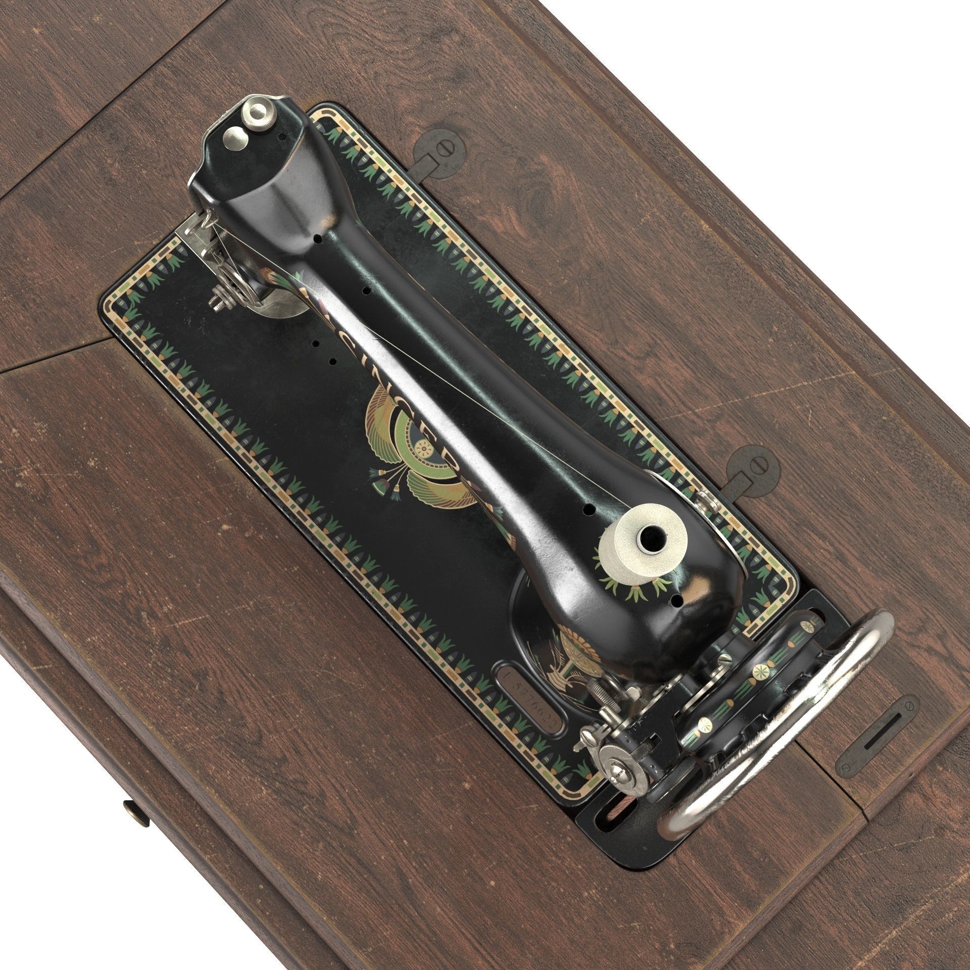 Rare Singer sewing machine 3D model_9