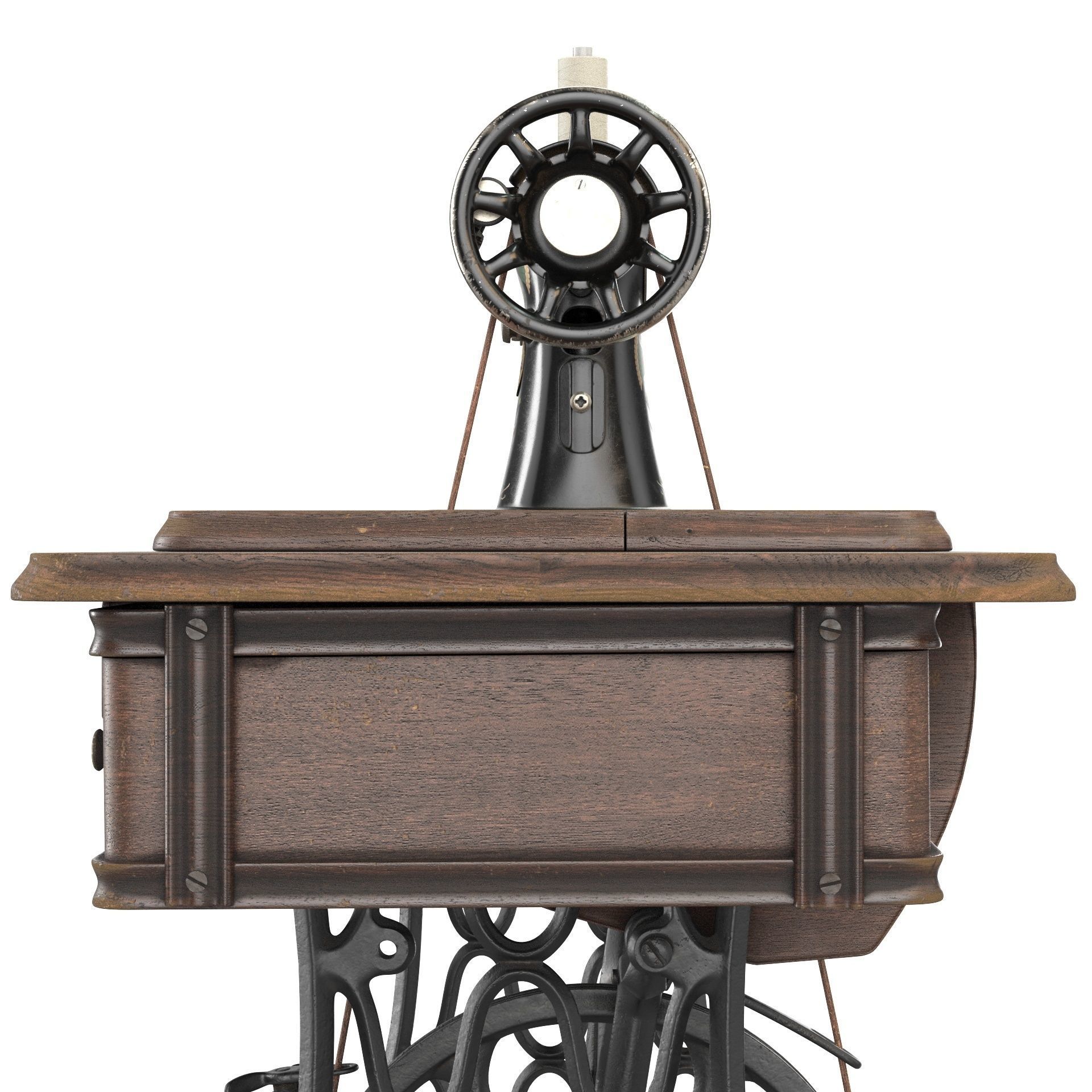 Rare Singer sewing machine 3D model_10