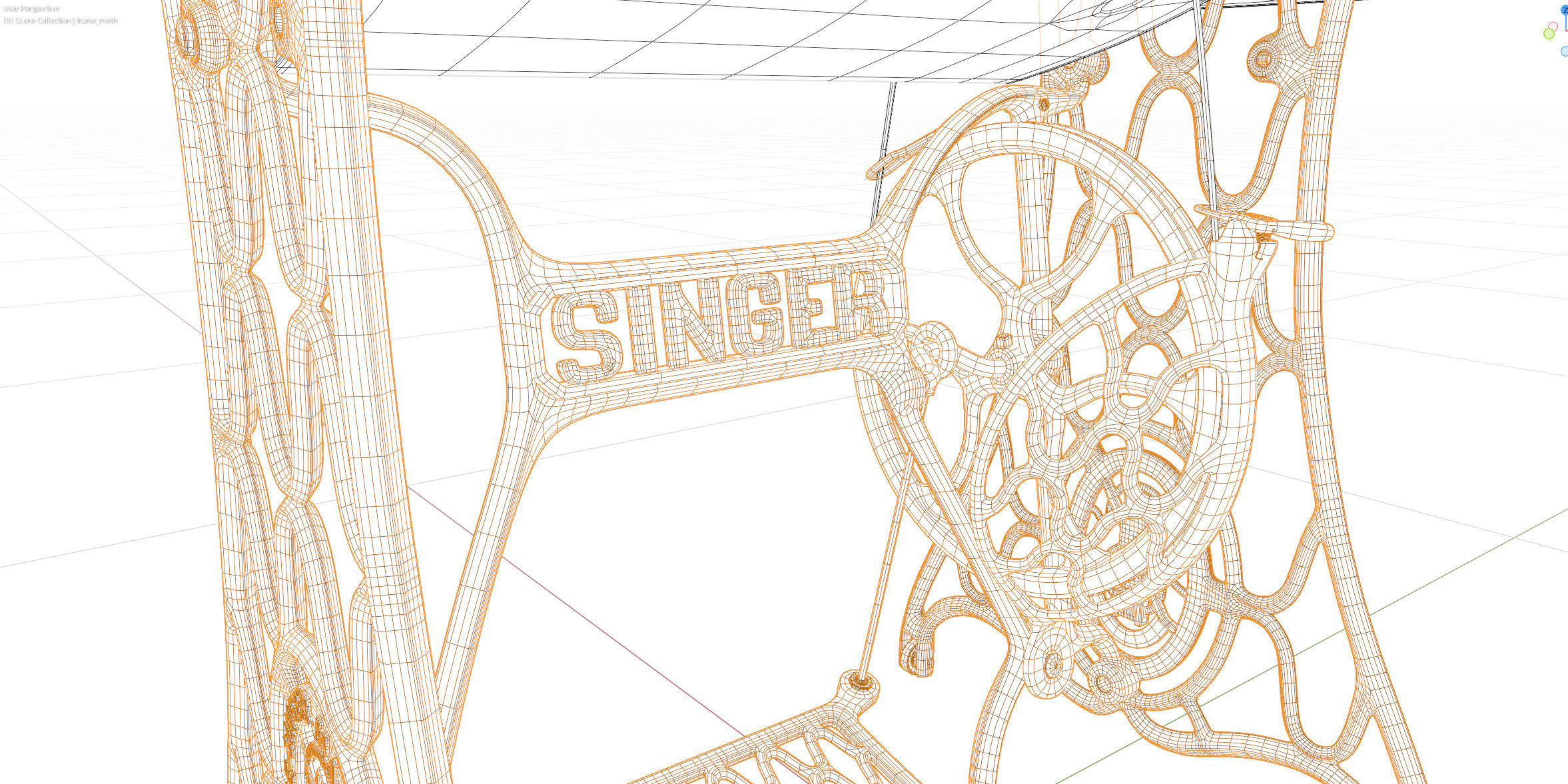 Rare Singer sewing machine 3D model_39