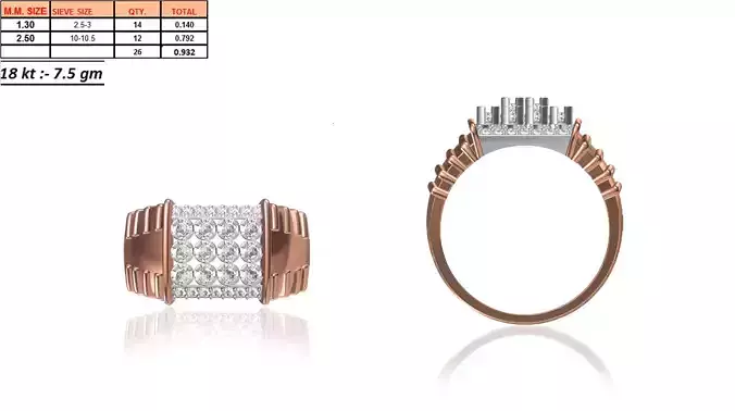 Men Ring STL OBJ FBX JCD Details