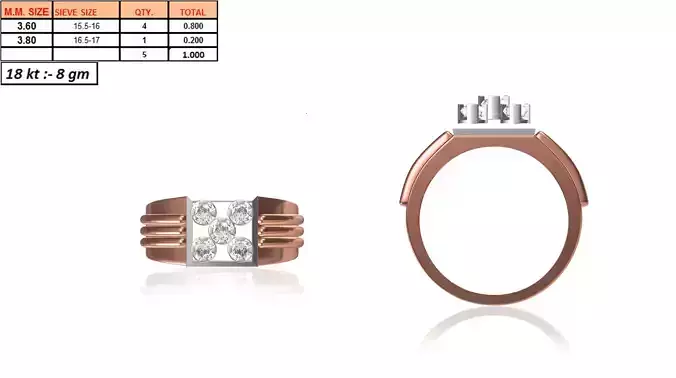 Men Ring STL OBJ FBX JCD Details