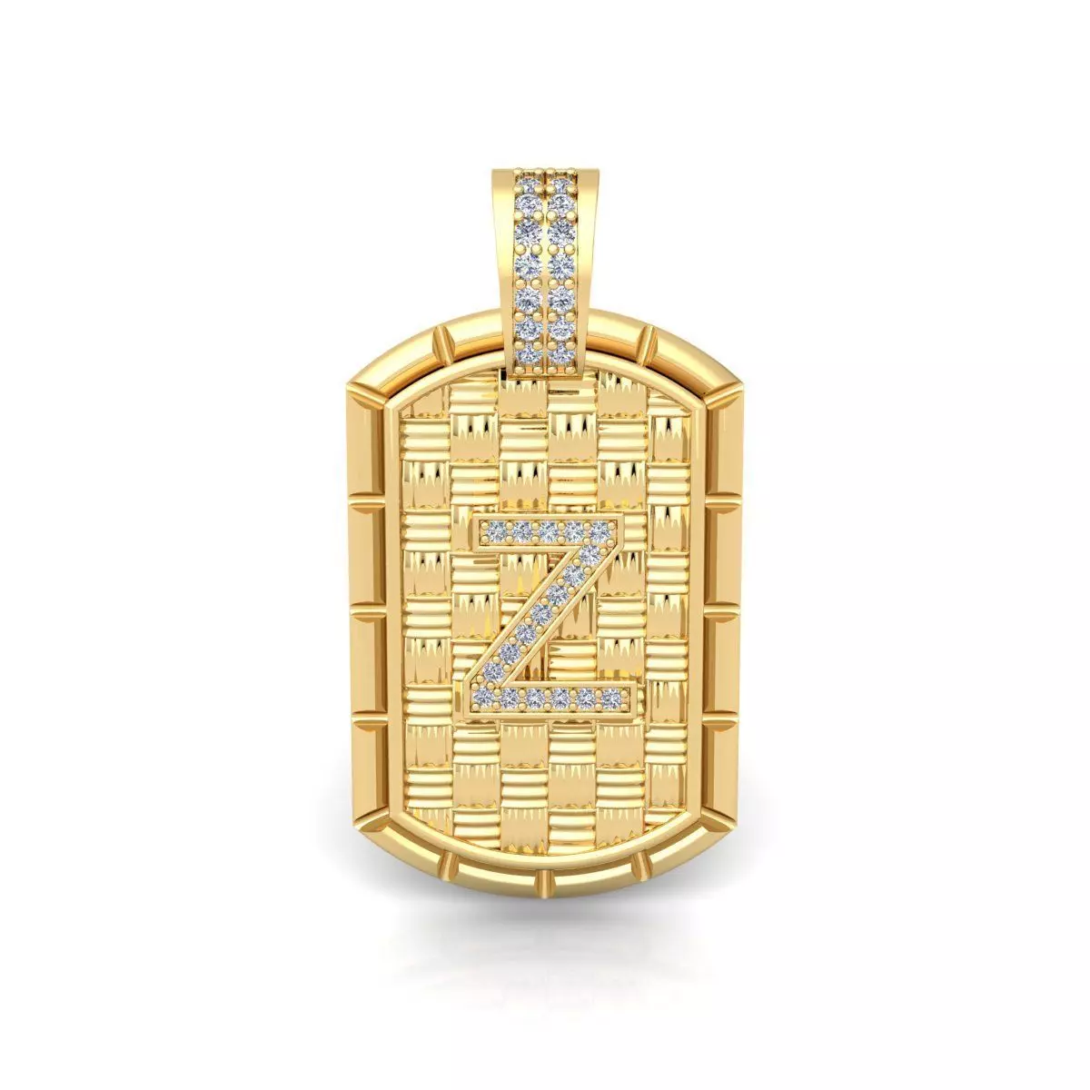 Z latter Pendent 3d Model and Render 3D print model