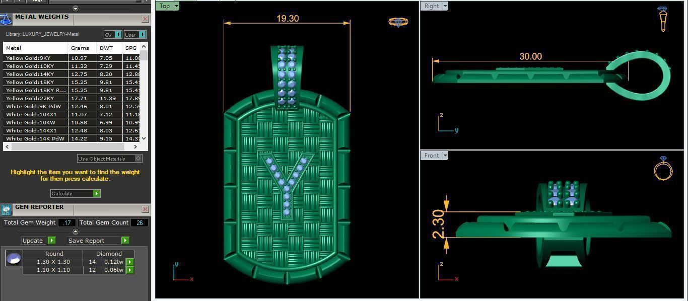 Y Latter Pendent 3d Model and Render  3D print model_9