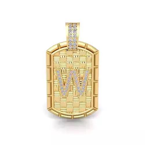 W latter Pendent 3d Model and Render 