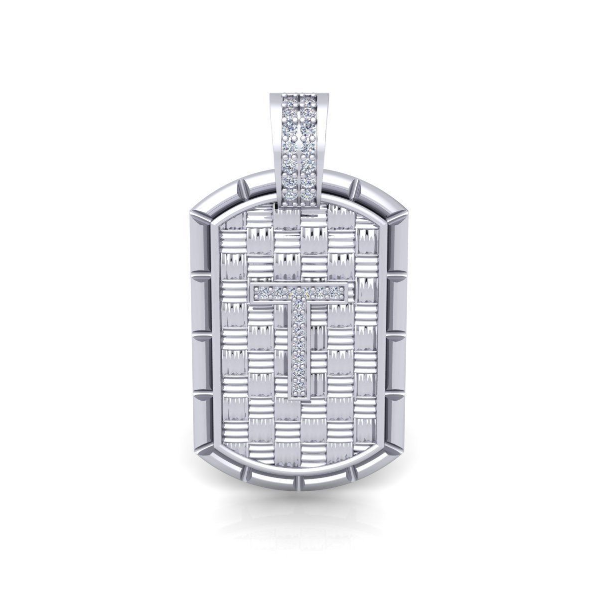 T latter Pendent 3d Model and Render  3D print model_2