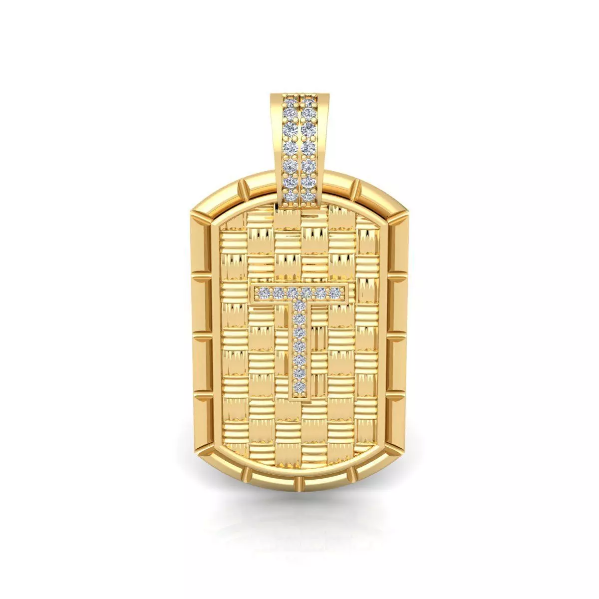 T latter Pendent 3d Model and Render  3D print model_0