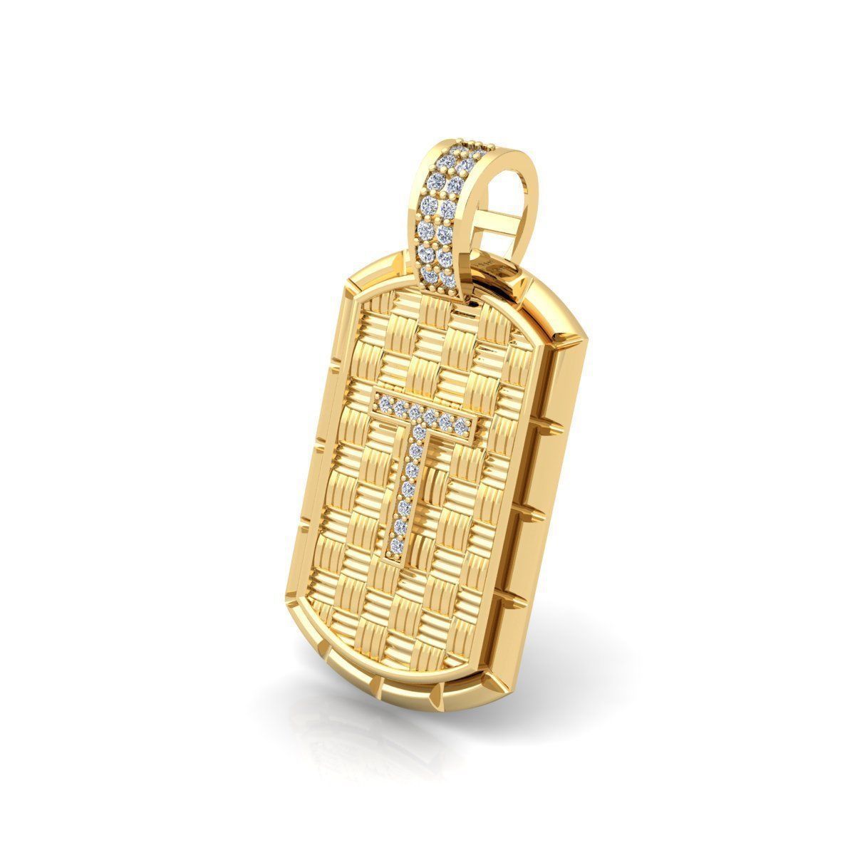 T latter Pendent 3d Model and Render  3D print model_6