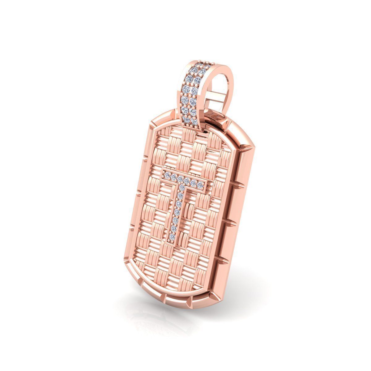 T latter Pendent 3d Model and Render  3D print model_7