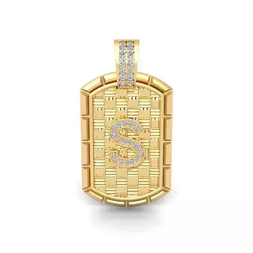 S latter Pendent 3d Model and Render 