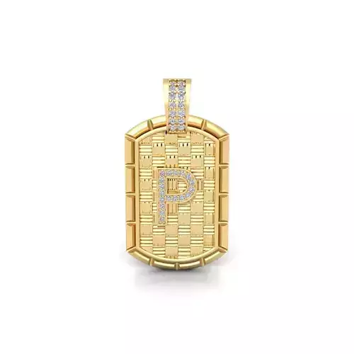 P latter Pendent 3d Model and Render  3D print model