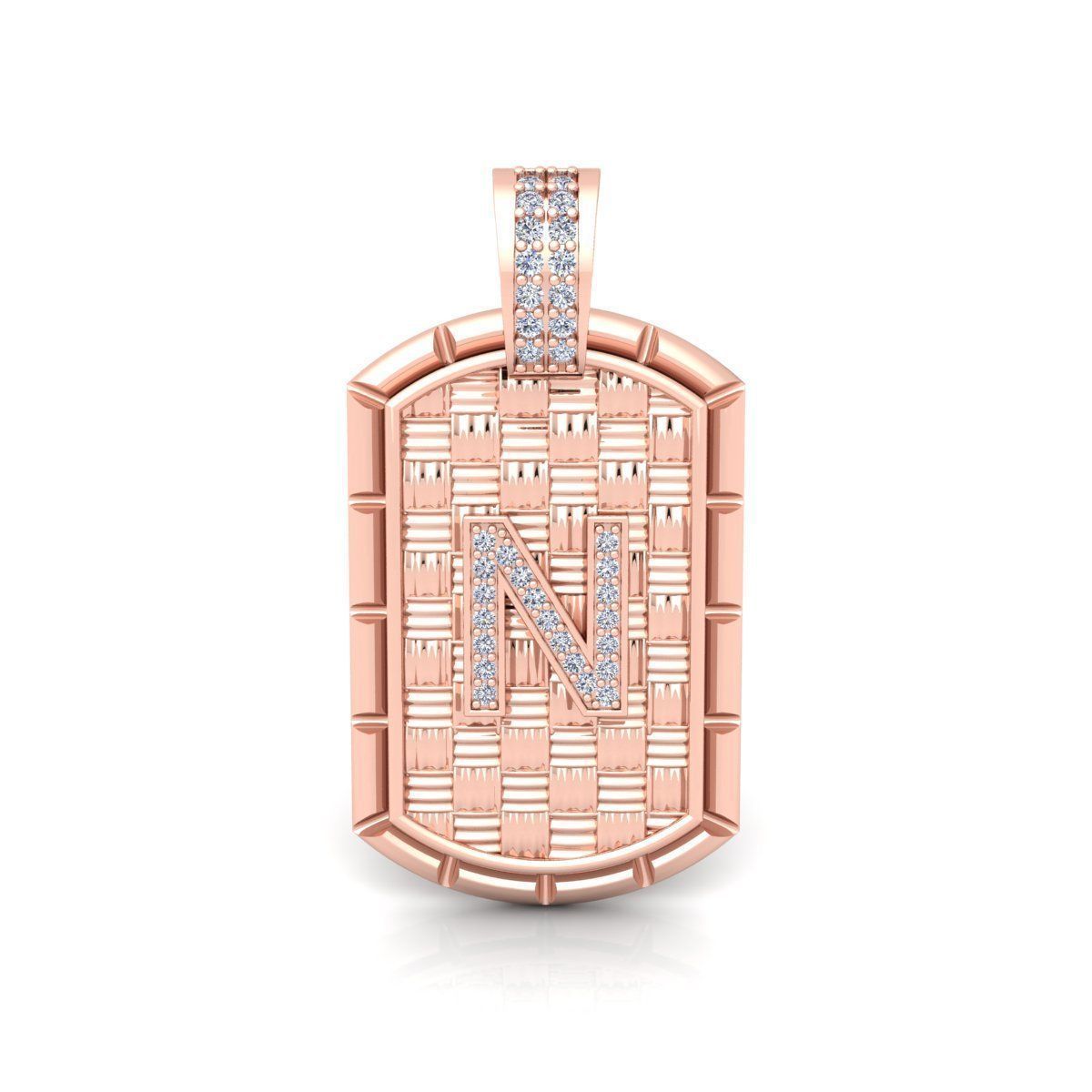 N Latter Pendent 3d Model and Render  3D print model_1