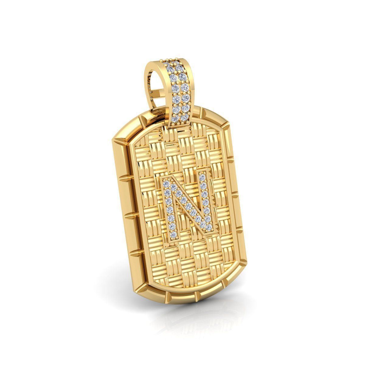 N Latter Pendent 3d Model and Render  3D print model_3