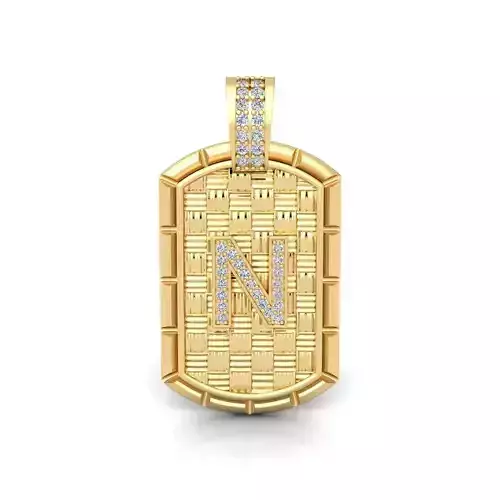 N Latter Pendent 3d Model and Render 