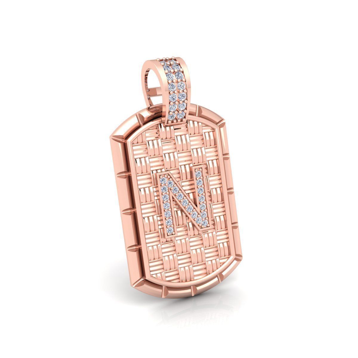 N Latter Pendent 3d Model and Render  3D print model_4