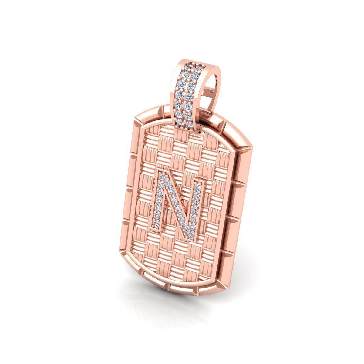 N Latter Pendent 3d Model and Render  3D print model_7