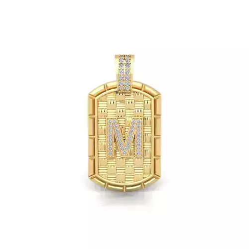 M Latter Pendent 3d Model and Render 