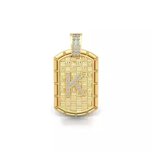 K Latter Pendent 3d Model and Render 