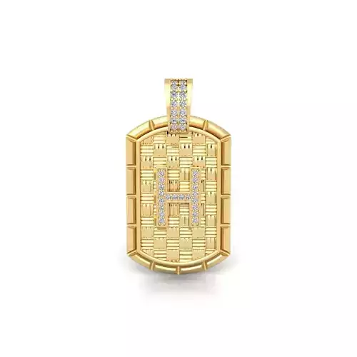 H Latter Pendent 3d Model and Render 