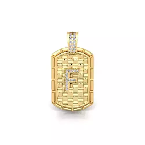 F Latter Pendent 3d Model and Render 