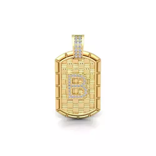 B latter Pendent 3d Model and Render 