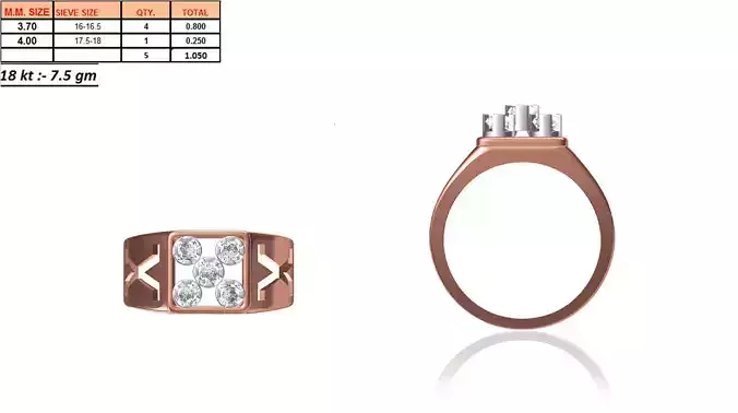 Men Ring STL OBJ FBX JCD Details