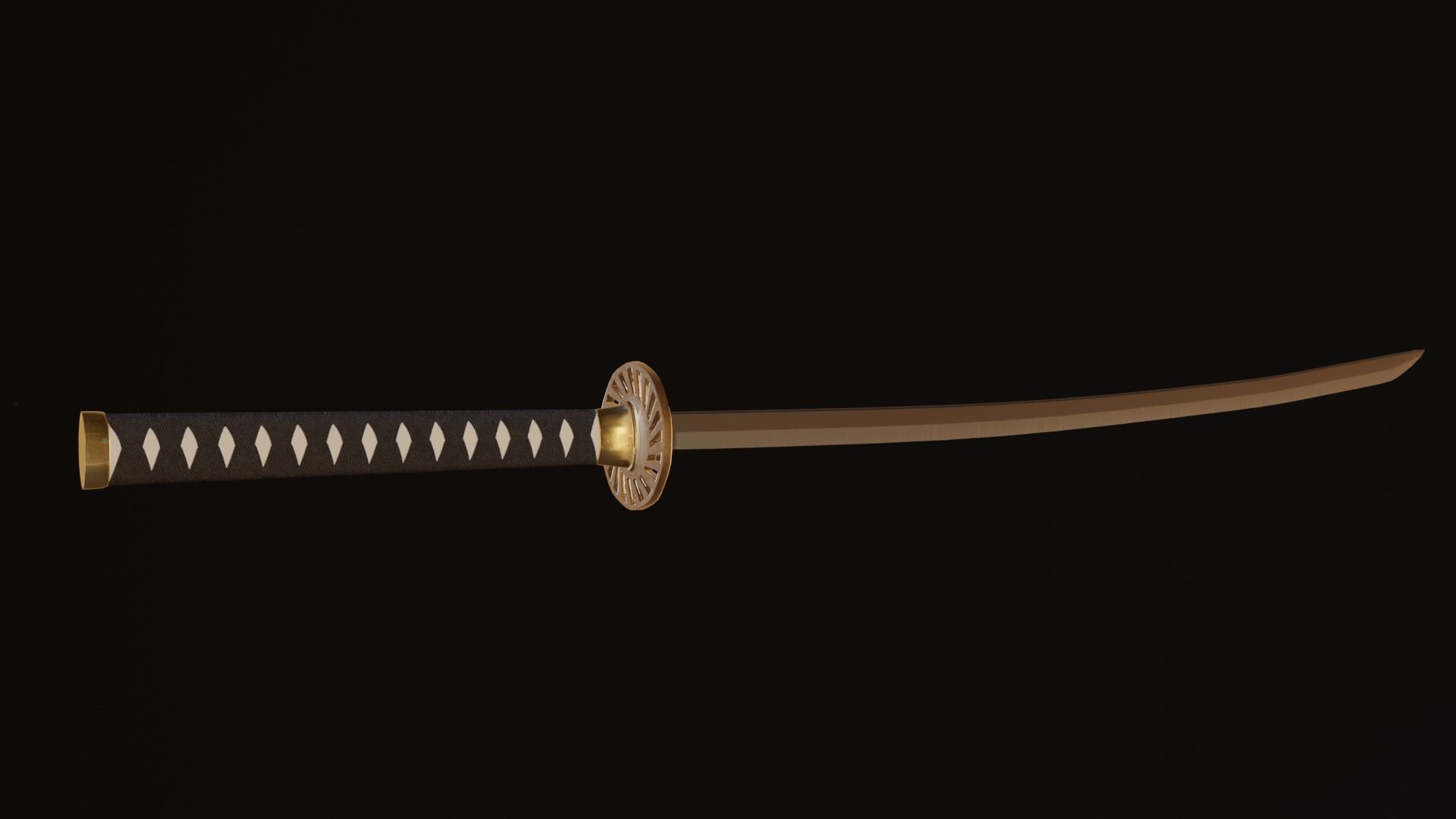katana Low-poly 3D model_1