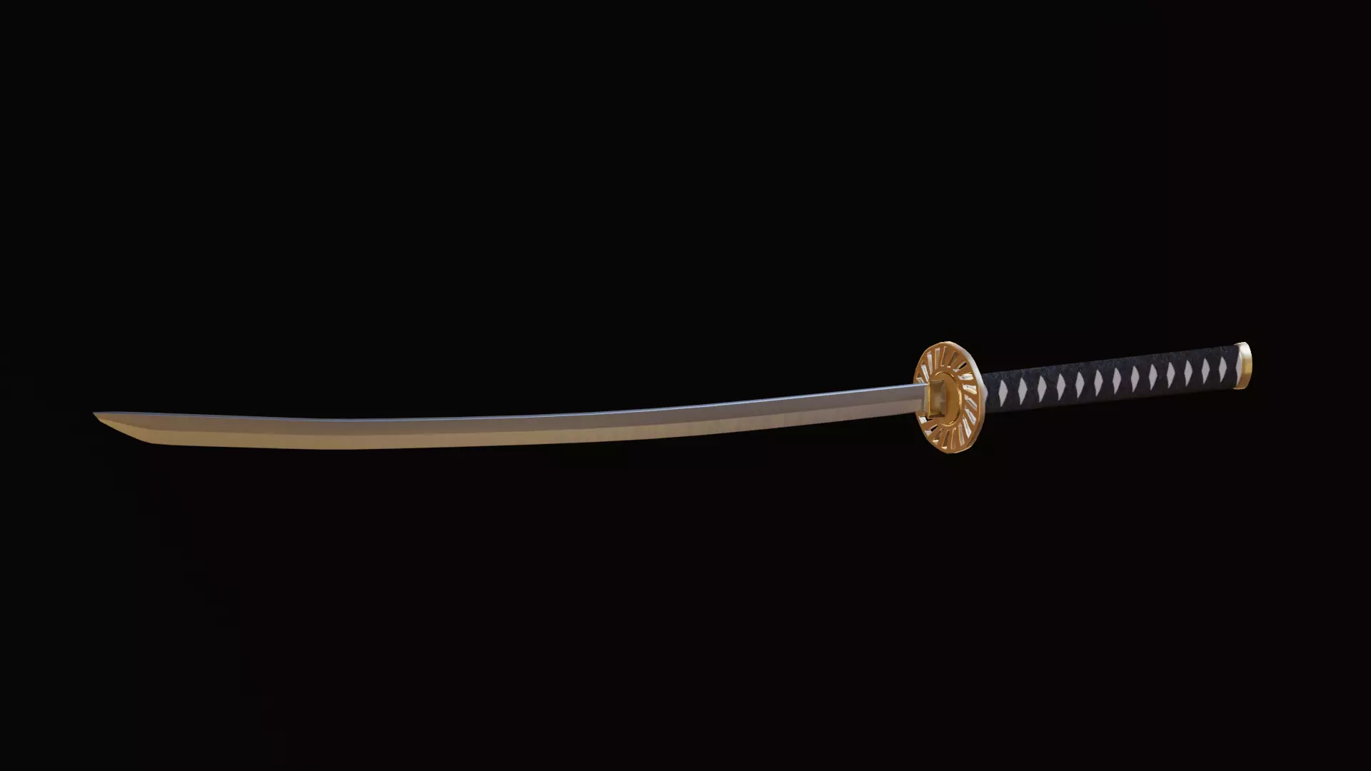 katana Low-poly 3D model_0