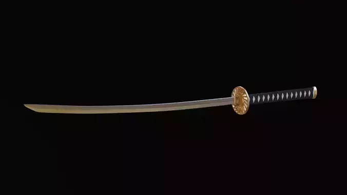 katana Low-poly 3D model