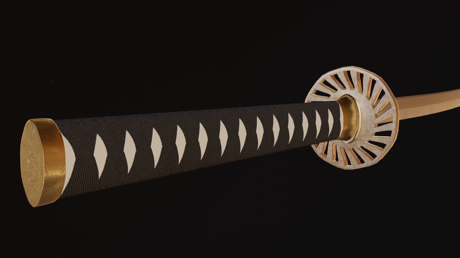 katana Low-poly 3D model_9