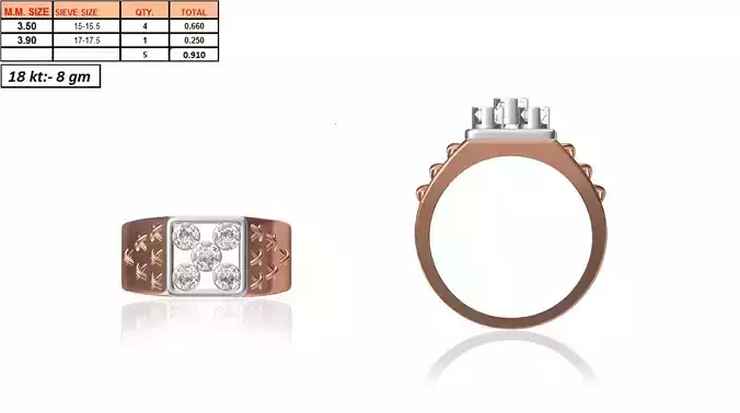Men Ring STL OBJ FBX JCD Details