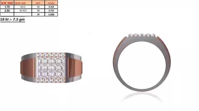 Men Ring STL OBJ FBX JCD Details