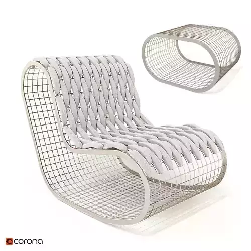 Garden chair - GANDIABLASCO Low-poly 3D model