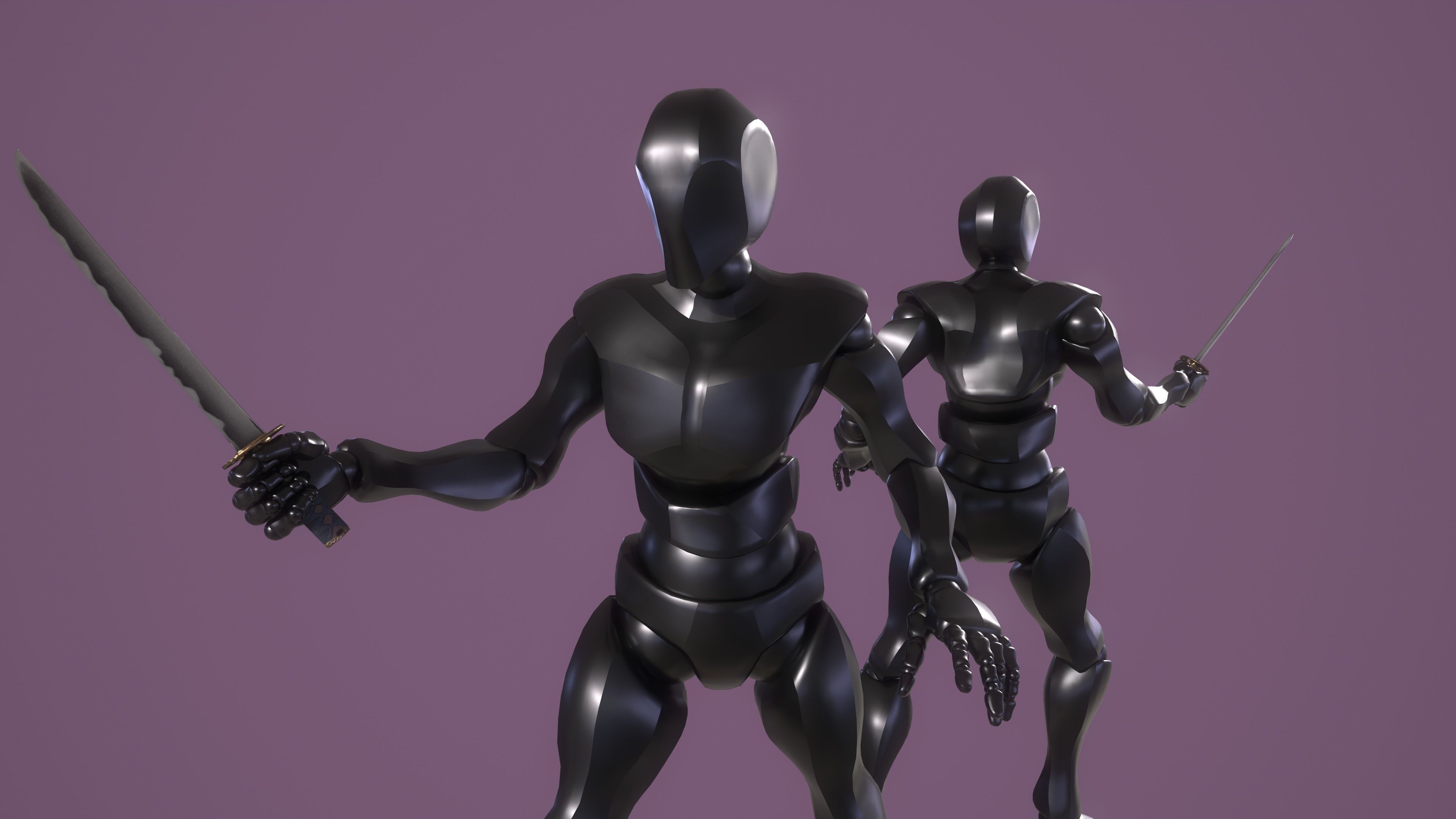 Tokugawa Tanto - A Japanese Dagger Low-poly 3D model_4