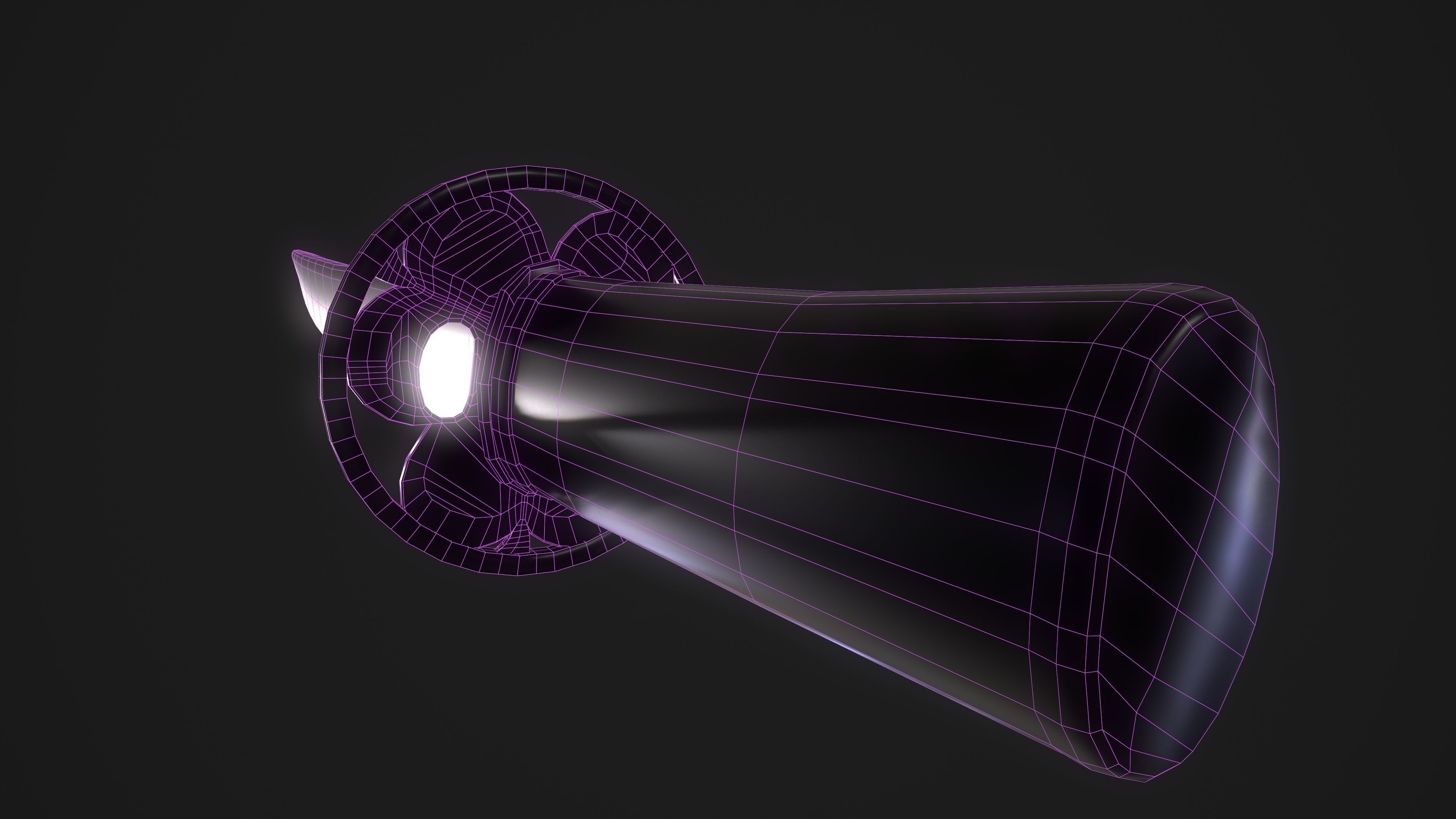 Tokugawa Tanto - A Japanese Dagger Low-poly 3D model_15