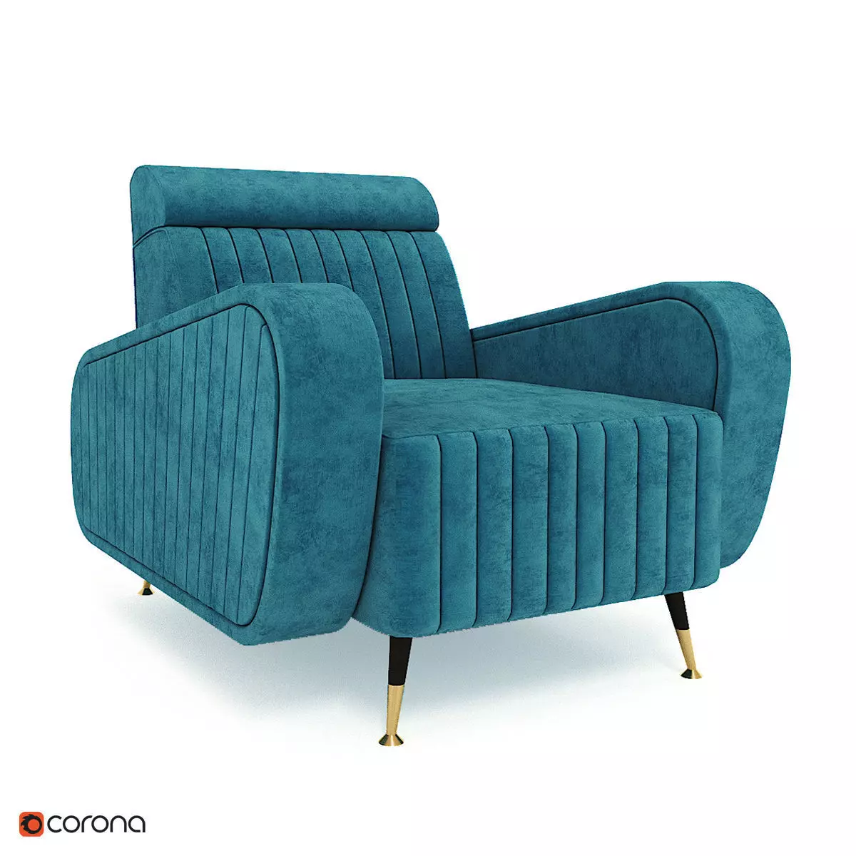 Armchair Harrison - MEZZO COLLECTION Low-poly 3D model