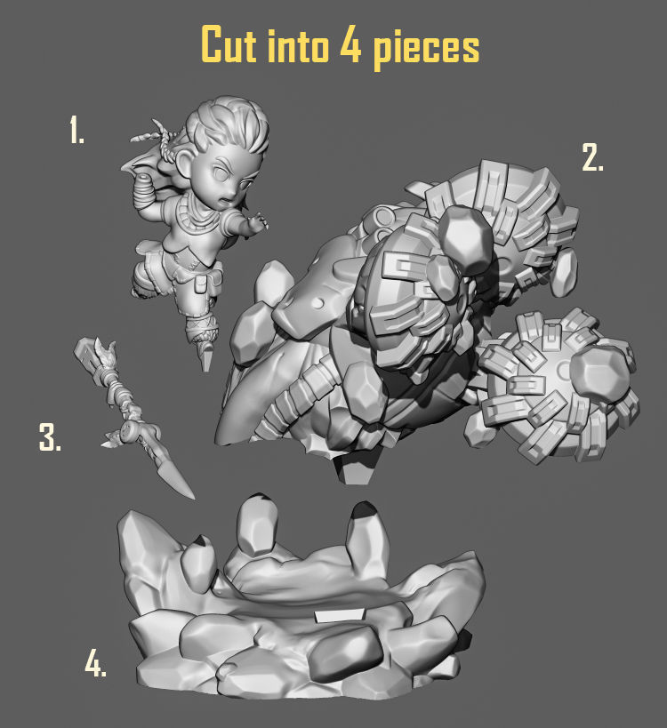 Chibi Aloy - Horizon Zero Dawn 3D print model_2